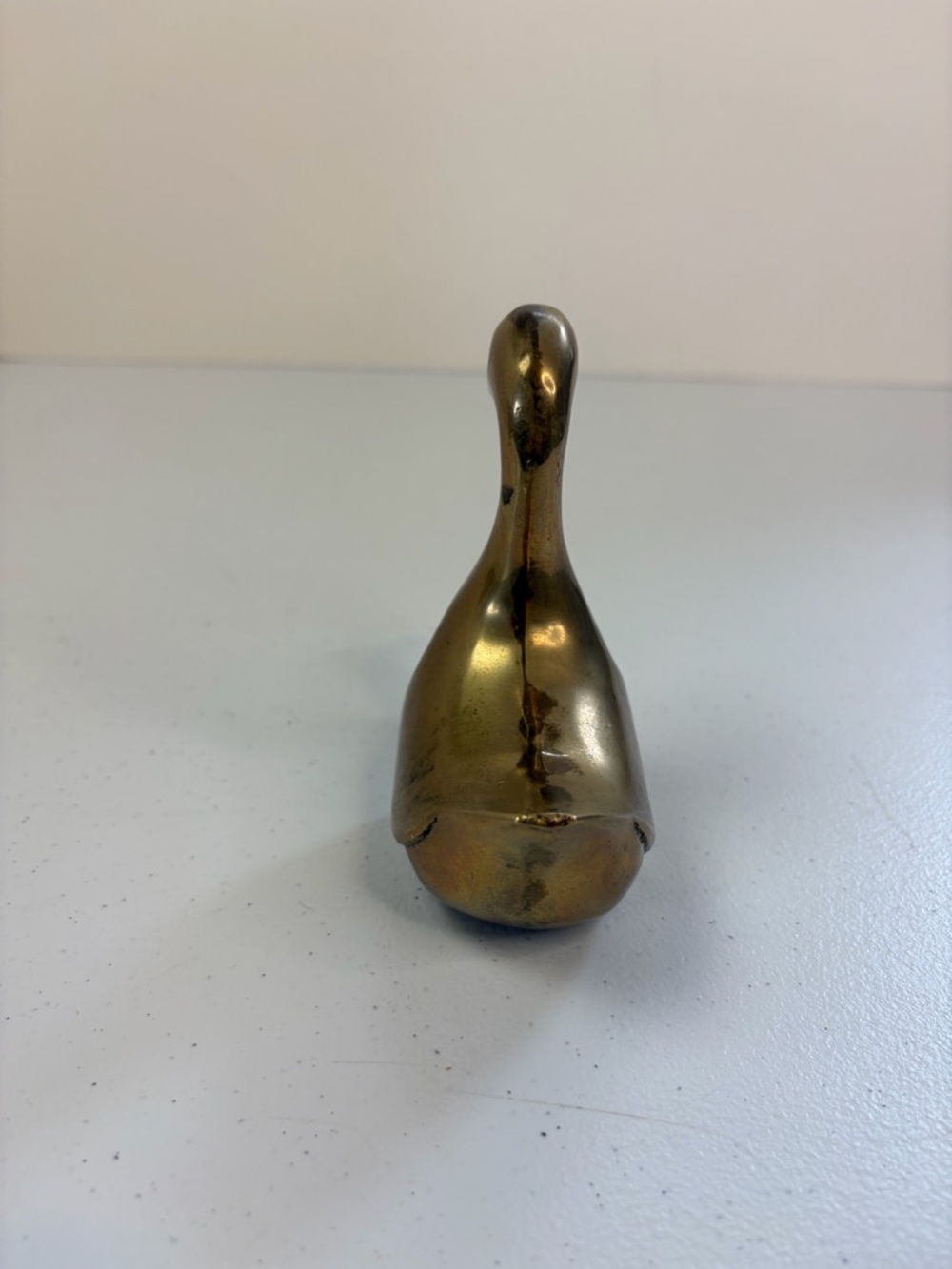 Vintage Solid Brass Duck Figurine Farmhouse Decor Paperweight Mallard Boho 70s - Picture 5 of 8
